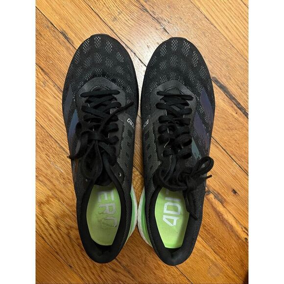 Adidas Adizero Boston 9 Black Signal Green Running Shoes Men’s Size 8.5 EG4657 main image 6